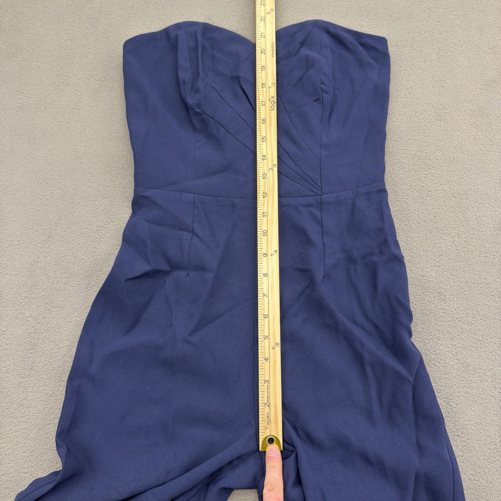 Lily‎ Pulitzer Strapless Kylo Navy Blue Jumpsuit Size 00 Wide Leg Crepe NWT 218 - Picture 10 of 14